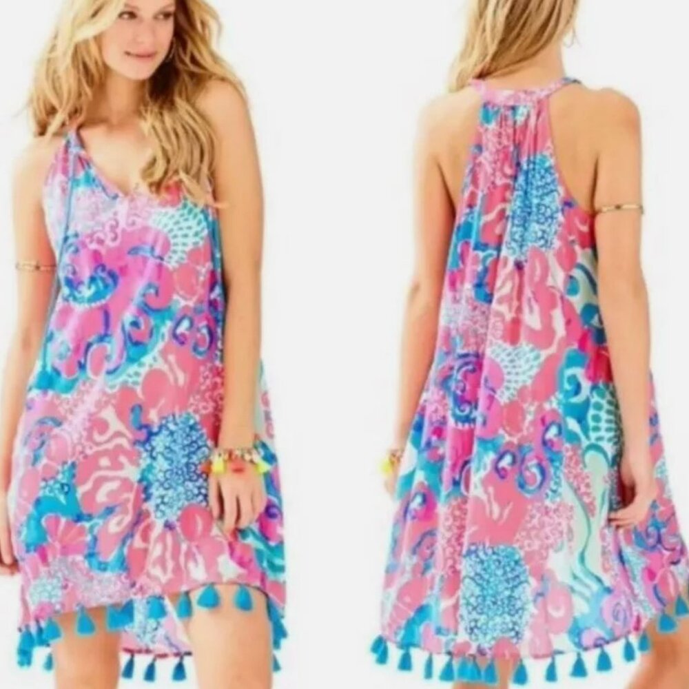 Lilly Pulitzer ROXI DRESS in Coral Reef Im So Jelly